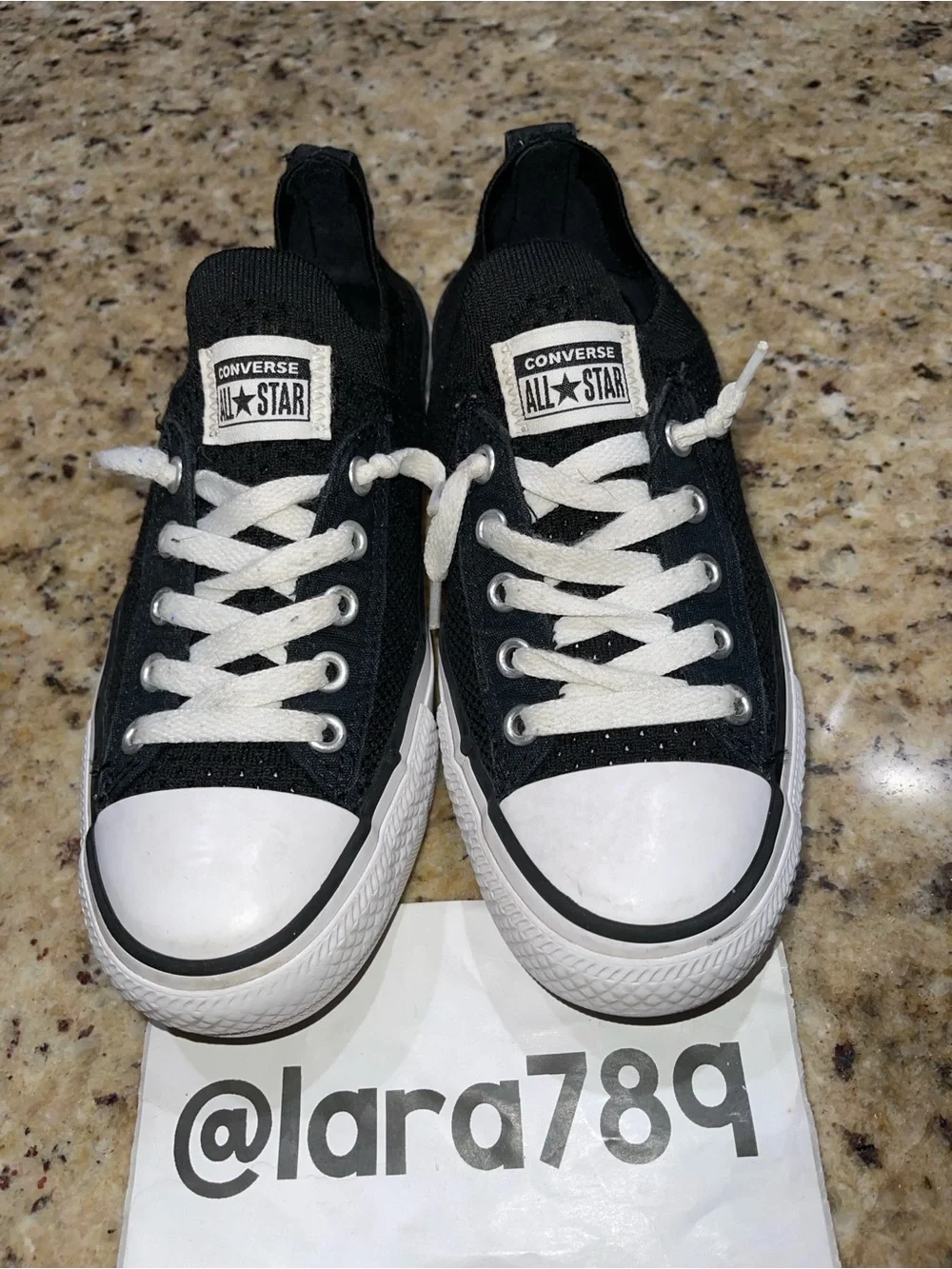 Converse Knit Black and White Low Top Sneakers